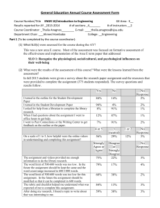 General Education Annual Course Assessment Form