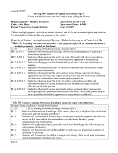 revised 3/19/07  Spring 2007 Semester Program Assessment Report