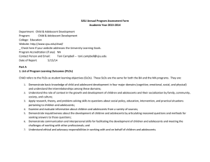 SJSU Annual Program Assessment Form Academic Year 2013-2014 Program: