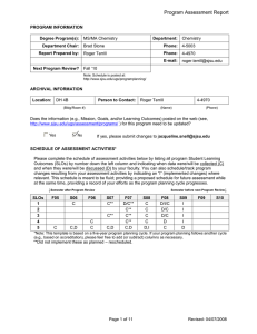 Program Assessment Report