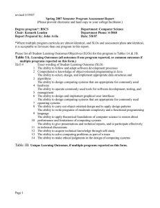 revised 3/19/07  Spring 2007 Semester Program Assessment Report