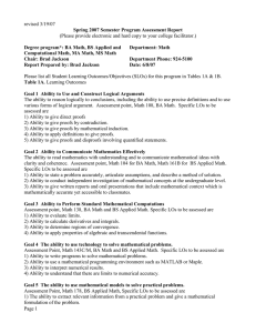 revised 3/19/07  Spring 2007 Semester Program Assessment Report