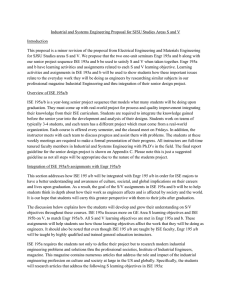 Industrial and Systems Engineering Proposal for SJSU Studies Areas S... Introduction This proposal is a minor revision of the proposal from...