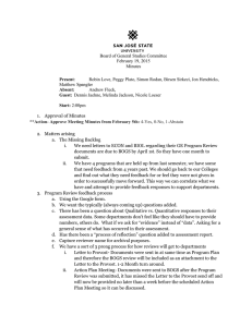 Board of General Studies Committee February 19, 2015 Minutes