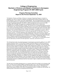 College of Engineering Engineering Program AY 2007-2008 Cycle