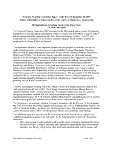 Program Planning Committee Report to the Provost December 18, 2007