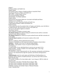 Chapter 2 Problems of Illness and Health Care Chapter Outline