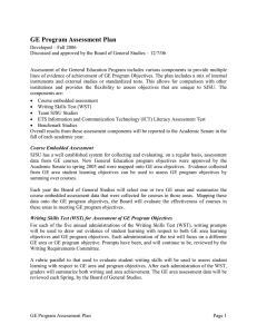 GE Program Assessment Plan