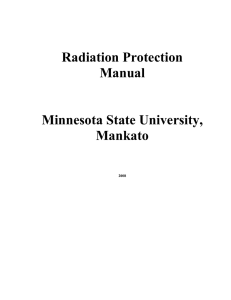 Radiation Protection Manual  Minnesota State University,