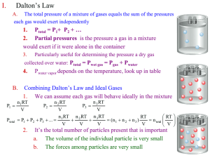 I. Dalton’s Law