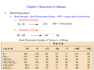 Chapter 3 Reactions of Alkanes 2 H H