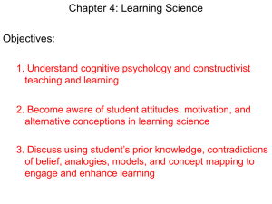 Chapter 4: Learning Science Objectives: