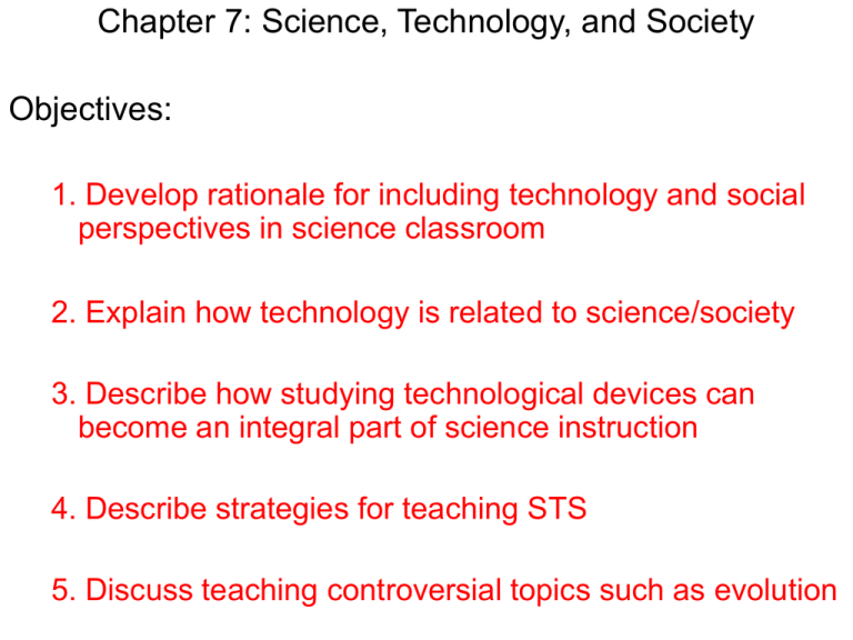 What Is Science Technology And Society Subject