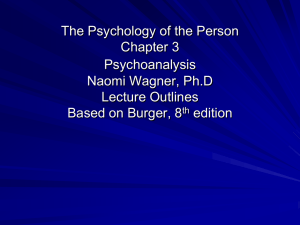 The Psychology of the Person Chapter 3 Psychoanalysis Naomi Wagner, Ph.D