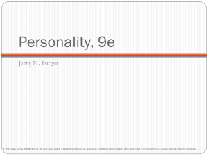 Personality, 9e Jerry M. Burger