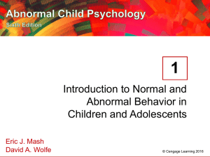 1 Introduction to Normal and Abnormal Behavior in Children and Adolescents
