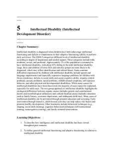 5  Intellectual Disability (Intellectual Development Disorder)