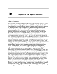 10  Depressive and Bipolar Disorders