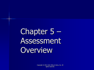 Chapter 5 – Assessment Overview