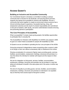 Access Queen's Building an Inclusive and Accessible Community