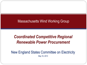 Coordinated Competitive Regional Renewable Power Procurement New England States Committee on Electricity