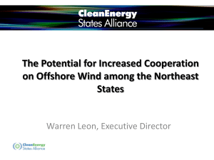 The Potential for Increased Cooperation on Offshore Wind among the Northeast States