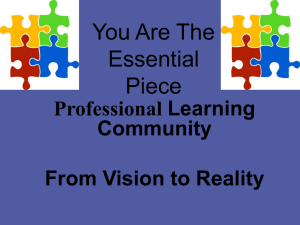 You Are The Essential Piece Professional Learning