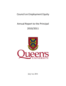 Council on Employment Equity Annual Report to the Principal 2010/2011