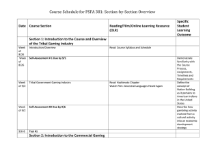 Course Schedule for PSFA 381: Section-by-Section Overview