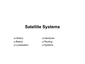 Satellite Systems History Handover Basics