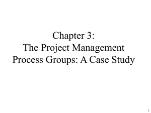 Chapter 3: The Project Management Process Groups: A Case Study 1