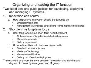 Organizing and leading the IT function