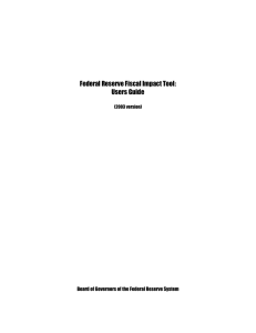 Federal Reserve Fiscal Impact Tool: Users Guide