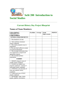 SoSt 200  Introduction to Social Studies  Current History Day Project Blueprint