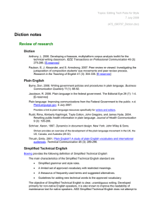 Diction notes Review of research Diction