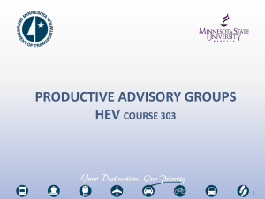 PRODUCTIVE ADVISORY GROUPS HEV COURSE 303 1
