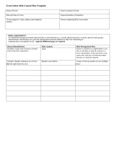Event Safety Risk Control Plan Template
