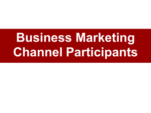 Business Marketing Channel Participants