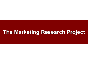 The Marketing Research Project