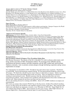 78 MSSA Senate October 13, 2010 Roll Call