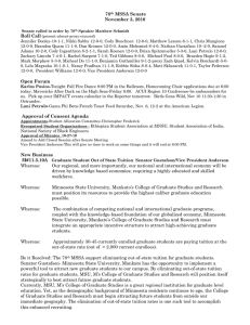 78 MSSA Senate November 3, 2010 Roll Call