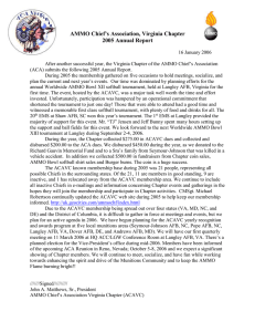AMMO Chief’s Association, Virginia Chapter 2005 Annual Report