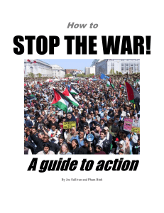 STOP THE WAR!  A guide to action How to
