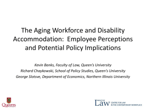 The Aging Workforce and Disability Accommodation:  Employee Perceptions