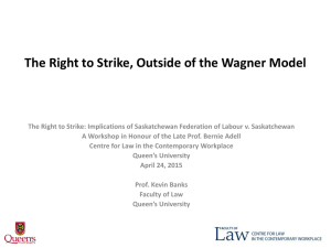 The Right to Strike, Outside of the Wagner Model