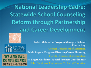 Jackie Melendez, Program Manager /School Counseling Zelda Rogers, Program Director/Career Planning
