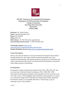 1  CFD 560:  Theories in Socio-Emotional Development