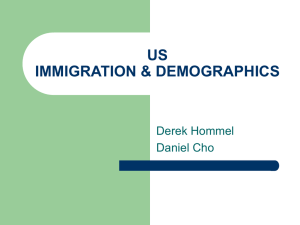 US IMMIGRATION &amp; DEMOGRAPHICS Derek Hommel Daniel Cho