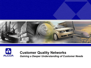 Customer Quality Networks Gaining a Deeper Understanding of Customer Needs