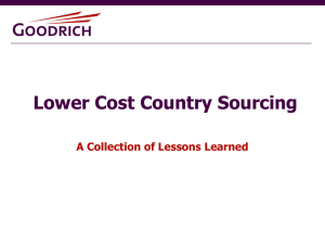 Lower Cost Country Sourcing A Collection of Lessons Learned